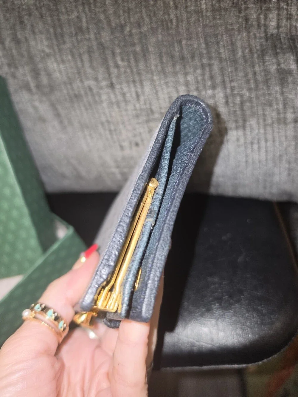 Vintage Gucci Micro GG Supreme Kiss-Lock Bifold Wallet